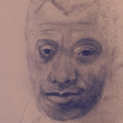  Pencil drawing of James Baldwin