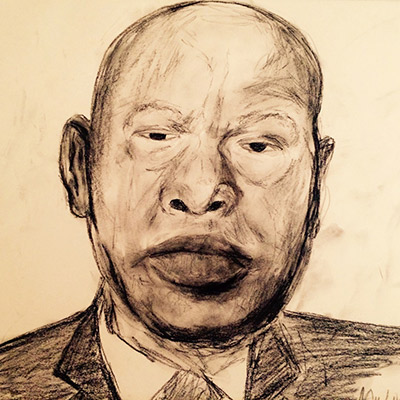 Charcoal drawing of Rep. John Lewis